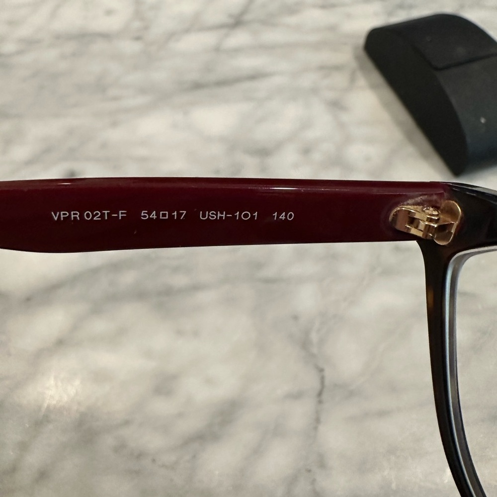 PRADA - Prescription Glasses - Cat Eye frames, black & maroon - Picture 4 of 7